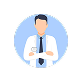 Illustration of a professional man in a tie and shirt.